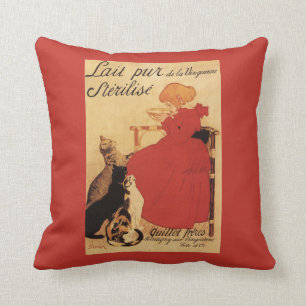 Vingeanne Milk Girl with Cats Cushion