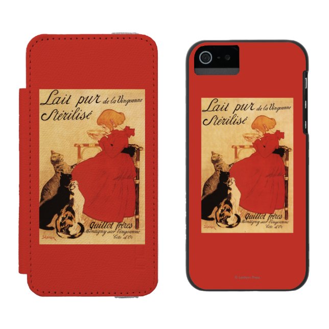 Vingeanne Milk Girl with Cats Incipio iPhone Wallet Case (Side by Side)