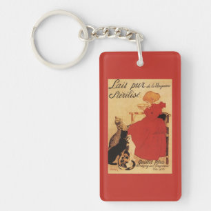 Vingeanne Milk Girl with Cats Key Ring