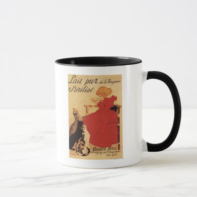 Vingeanne Milk Girl with Cats Mug (Right)