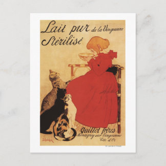 Vingeanne Milk Girl with Cats Postcard