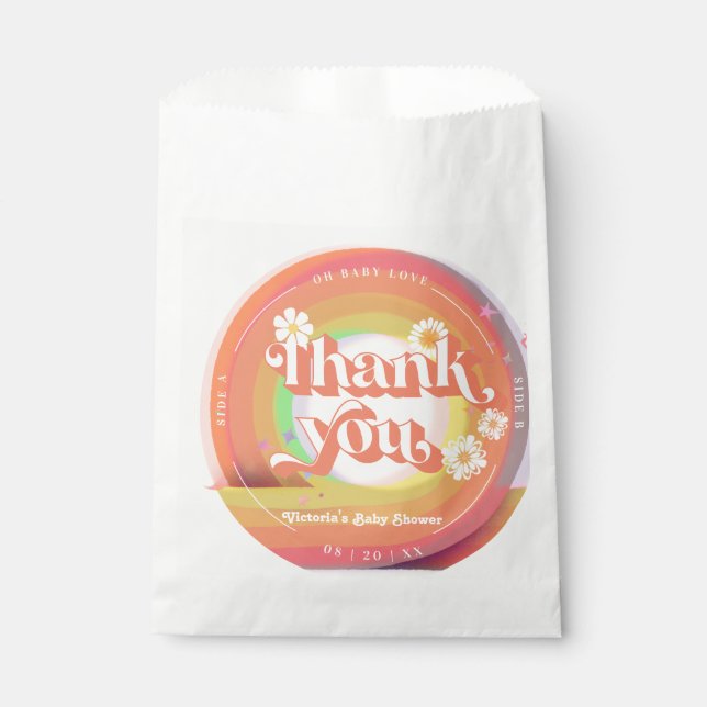 vinil Grovy baby shower Favour Bags (Front)