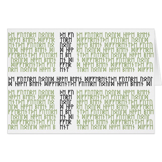 Vinland Flag w Runes - Card (Front Horizontal)