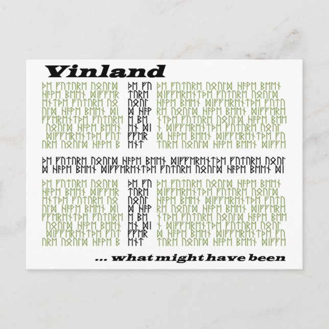 Vinland Runic Flag - What Might Have Been Postcard (Front)