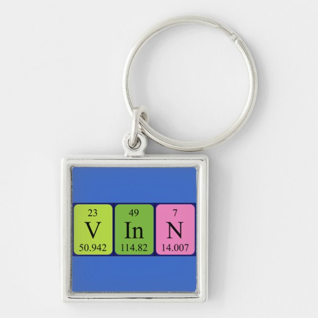 Vinn periodic table name keyring (Front)