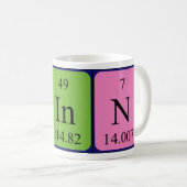 Vinn periodic table name mug (Front Right)
