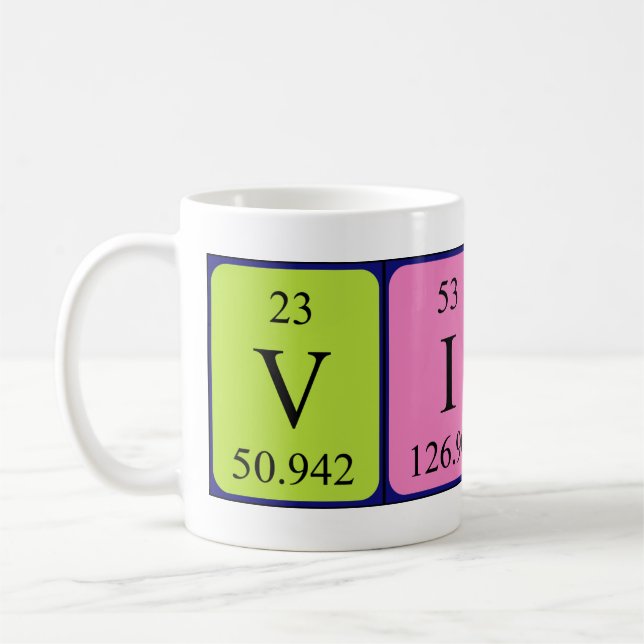 Vinn periodic table name mug (Left)