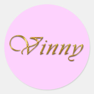 VINNY Name Branded Personalised Fun Gift Stickers