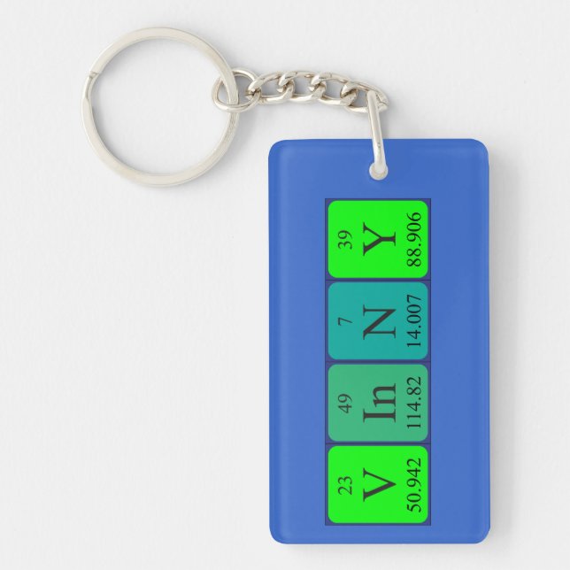 Vinny periodic table name keyring (Front)