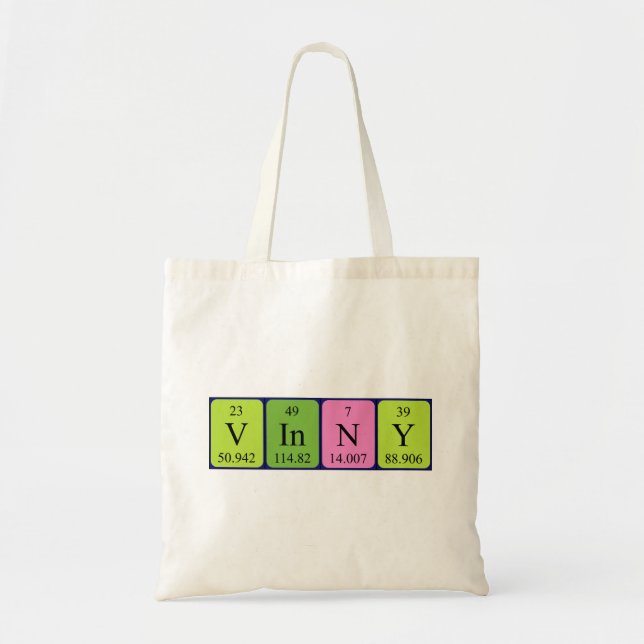Vinny periodic table name tote bag (Front)