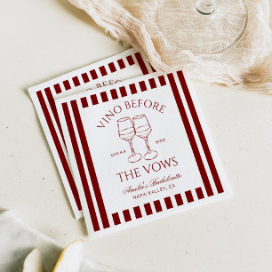 Vino Before the Vows Bachelorette Weekend Napkin