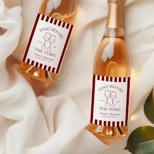 Vino Before the Vows Bachelorette Weekend Wine Label