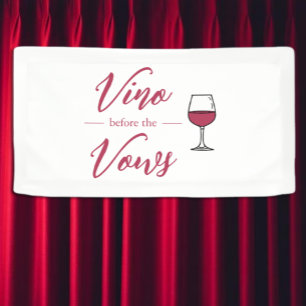 Vino Before The Vows Bridal Shower/Bachelorette Banner