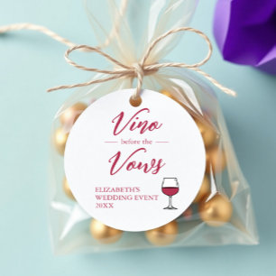 Vino Before The Vows Bridal Shower/Bachelorette Favour Tags