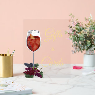 Vino Before the vows Bridal Shower Gifts & Cards Acrylic Sign