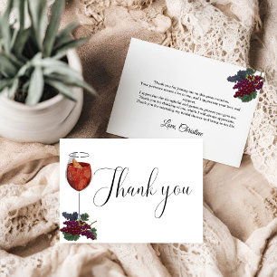 Vino before the vows Bridal Shower Thank You Card