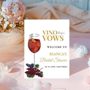 Vino Before the Vows bridal shower Welcome sign