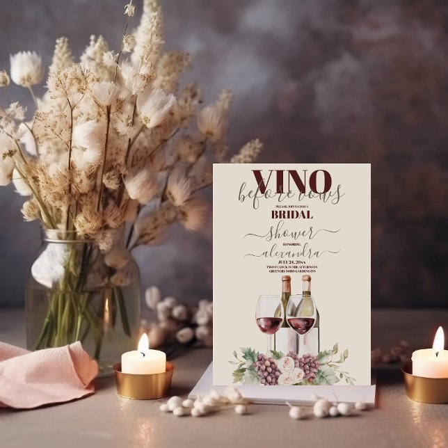 Vino Before Vow, Winery, Chateau Bridal Shower Invitation (Creator Uploaded)