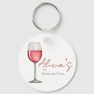 Vino Before Vows Bachelorette / Bridal Party Key Ring
