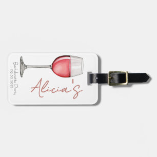 Vino Before Vows Bachelorette / Bridal Party Luggage Tag