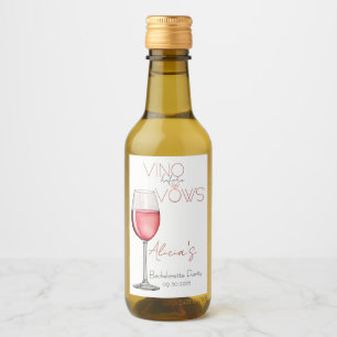 Vino Before Vows Bachelorette / Bridal Party Mini Wine Label
