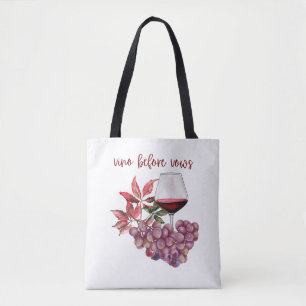 Vino Before Vows Bachelorette Design Wine Tote Bag