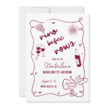 Vino Before Vows Bachelorette Itinerary & Invite