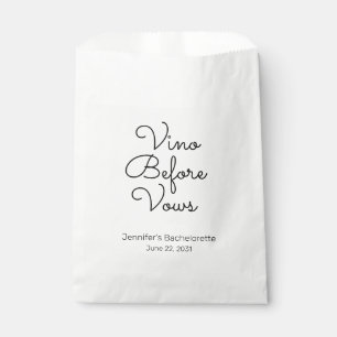 Vino Before Vows Bachelorette Paper Favour Bags