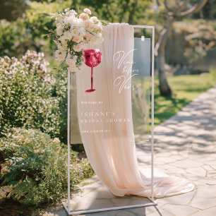 Vino Before Vows Bridal Shower Acrylic Sign