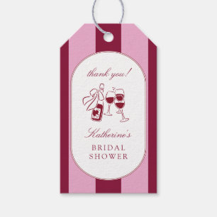 Vino Before Vows Bridal Shower Gift Tags