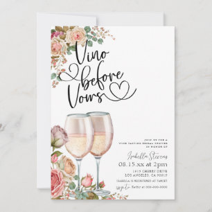 Vino Before Vows Bridal Shower Invitation