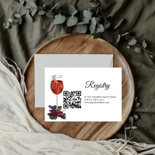 Vino Before vows bridal shower registry Enclosure Card