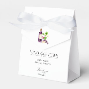 Vino Before Vows Bridal Shower Wine Thank you Favour Box