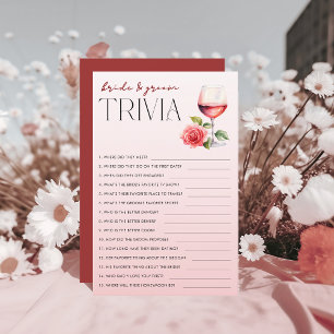 Vino Before Vows Bride & Groom Trivia Shower Game
