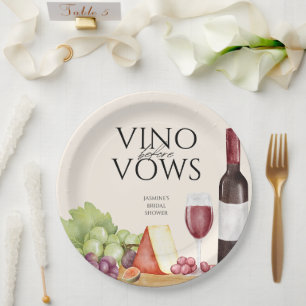 Vino before Vows Charcuterie Board Bridal Shower Paper Plate