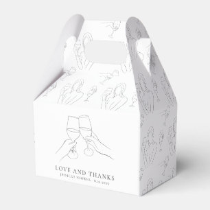 Vino Before Vows Chic Wine Bridal Shower Favour Box