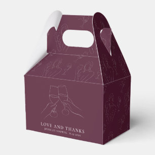 Vino Before Vows Chic Wine Bridal Shower Favour Box