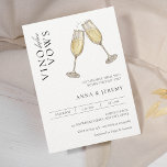 Vino before Vows Couples Shower Minimalist Modern Invitation<br><div class="desc">"Vino Before Vows" Couples Shower Invitations: Raise a glass to the happy couple with these elegant and sophisticated invitations. Perfect for a "Vino Before Vows" couples shower, these invitations feature a beautiful wine glass illustration with a romantic floral design. The text is written in a modern script font, making it...</div>