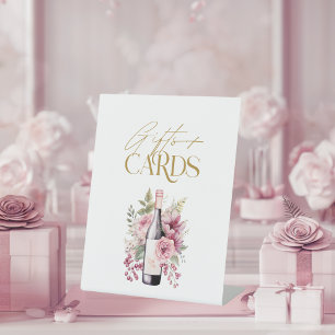 Vino before Vows Gifts And Cards Bridal Shower Pedestal Sign