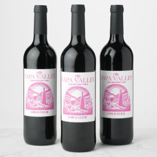 vino before vows napa valley pink wine label