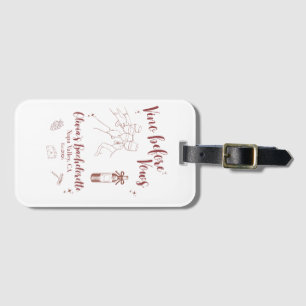Vino Before Vows Personalised Luggage Tag