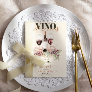Vino Before Vows Pink Wine Tasting Bridal Shower Invitation