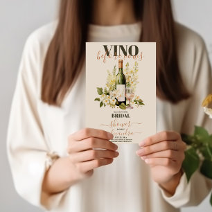 Vino Before Vows Pink Wine Tasting Bridal Shower Invitation