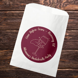 Vino Before Vows Recovery Kit Bachelorette Favour Bags