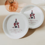 Vino Before Vows Red Wine Bottle Bow Bridal Shower Paper Plate<br><div class="desc">These are Vino Before Vows Red Wine Bottle Bow Bridal Shower Paper Plates!</div>