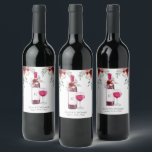 Vino Before Vows Red Wine Bridal Shower Gift Tags Label<br><div class="desc">This cute accessory will be perfect for your party when you customise it!</div>