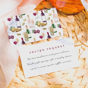 Vino Before Vows Wine Bridal Shower Enclosure Card