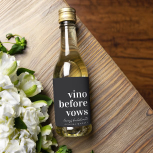 Vino Before Vows Wine Country Bachelorette Party Label