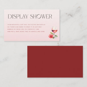 Vino Before Vows Wine Display Shower Bridal Shower Enclosure Card
