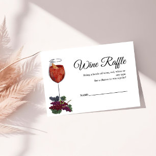 Vino before vows Wine Raffle Bridal Shower Game Enclosure Card